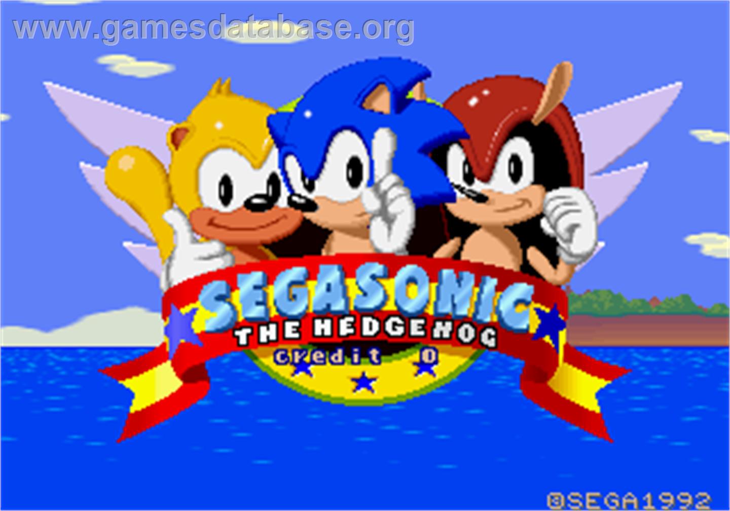 SegaSonic The Hedgehog - Arcade - Artwork - Title Screen