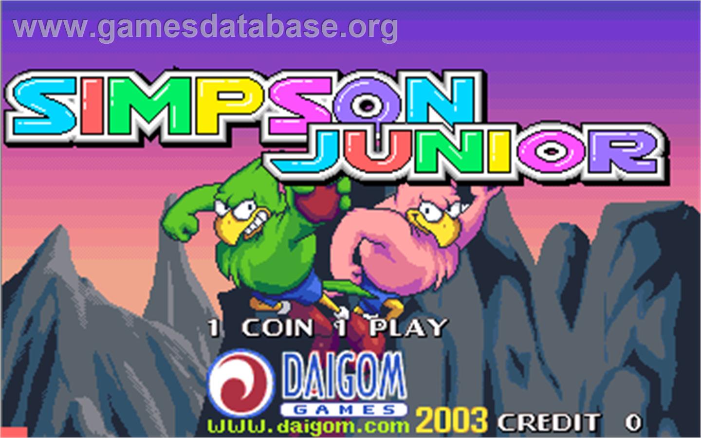 Simpson Junior - Arcade - Artwork - Title Screen