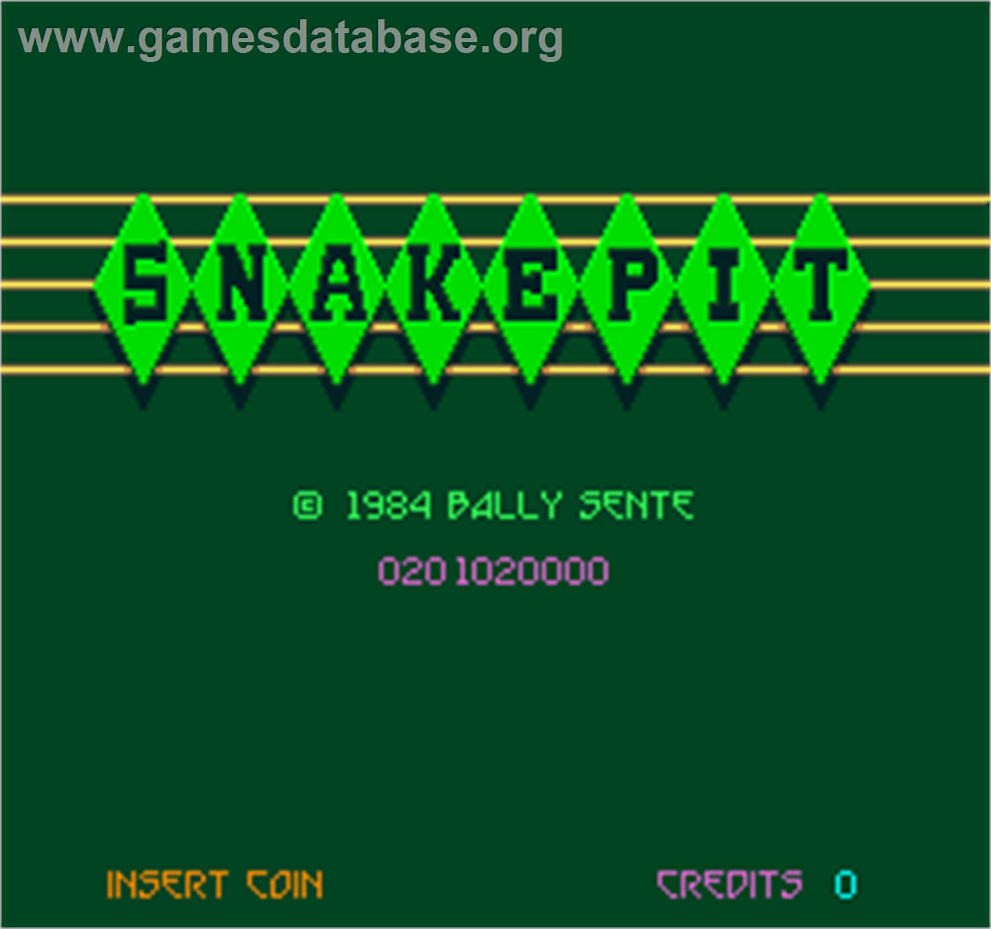 Snake Pit - Arcade - Artwork - Title Screen