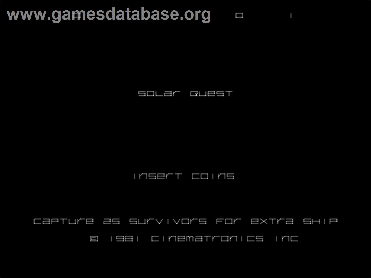 Solar Quest - Arcade - Artwork - Title Screen