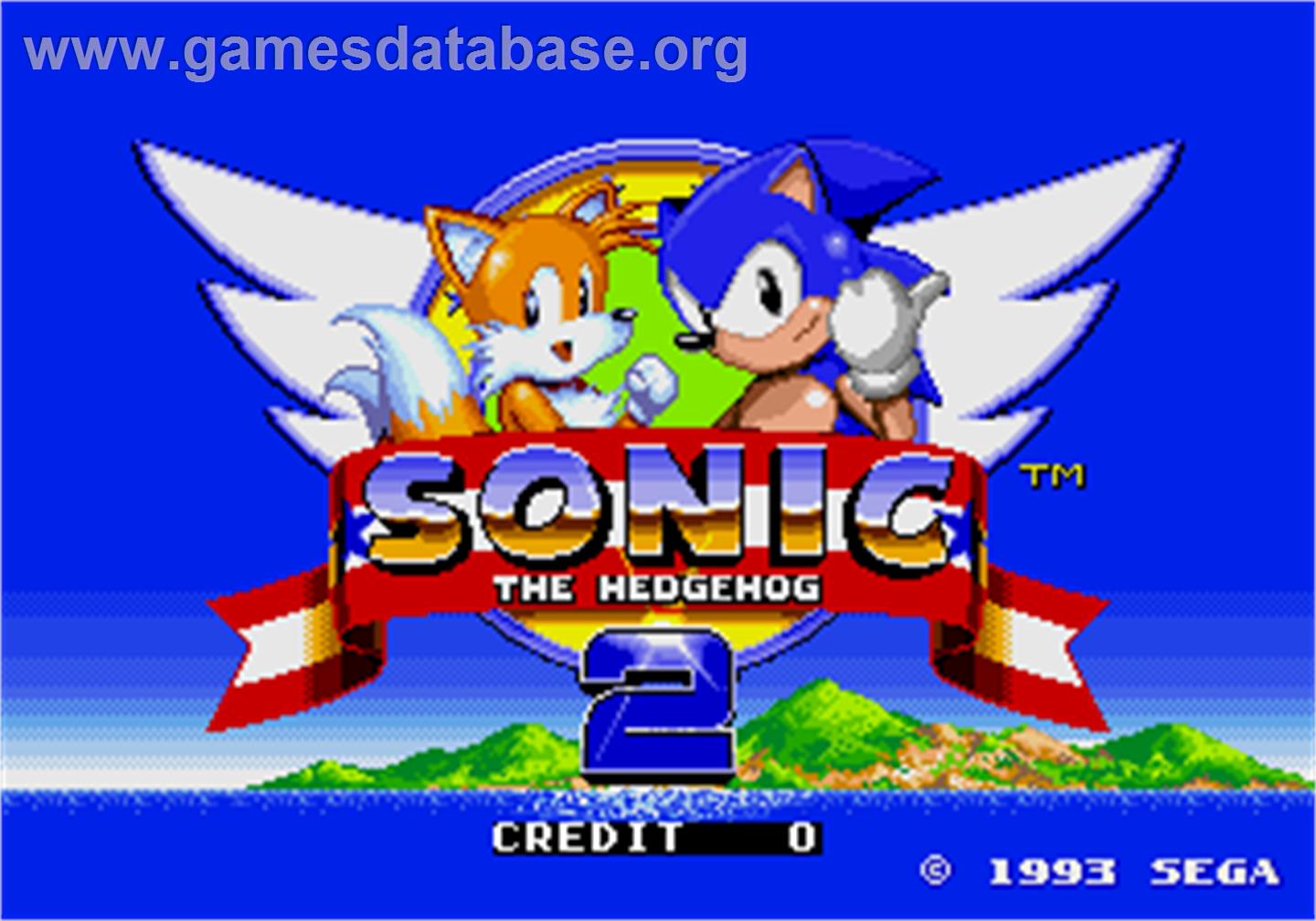 Sonic The Hedgehog 2 - Arcade - Artwork - Title Screen