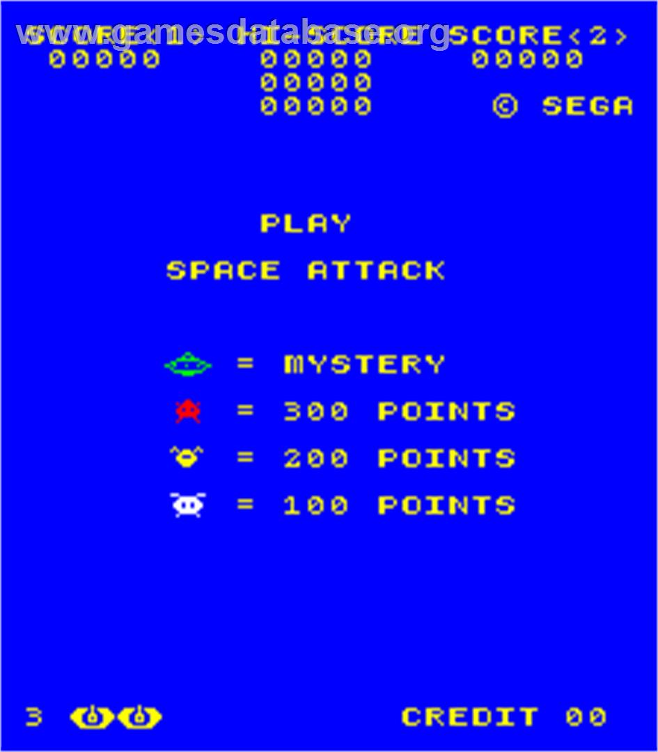 Space Attack - Arcade - Artwork - Title Screen