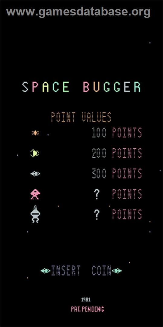 Space Bugger - Arcade - Artwork - Title Screen