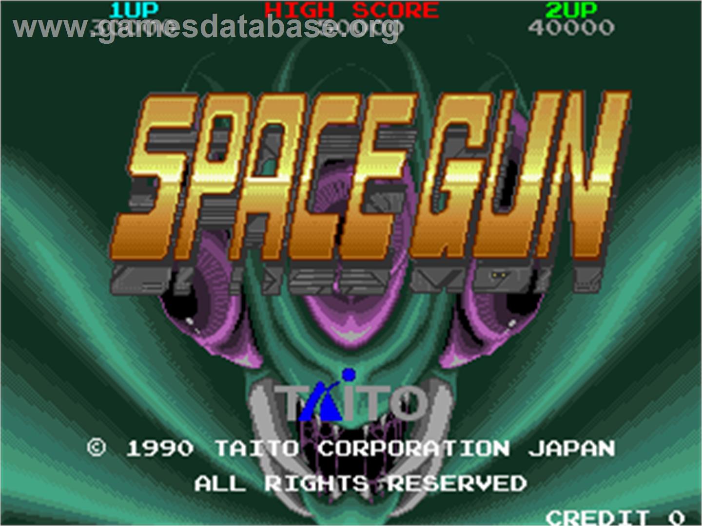 Space Gun - Arcade - Artwork - Title Screen