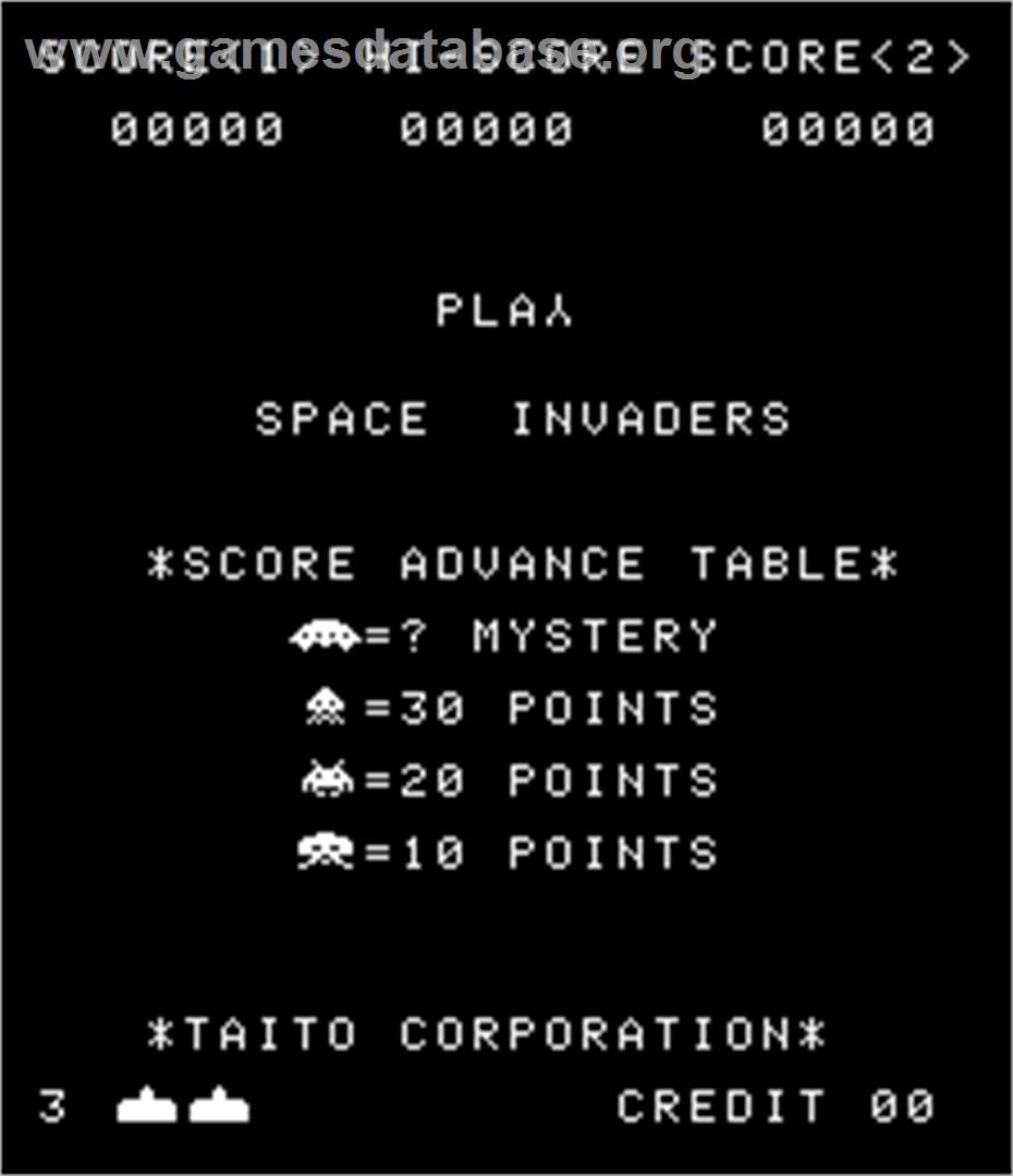 Space Invaders - Arcade - Artwork - Title Screen