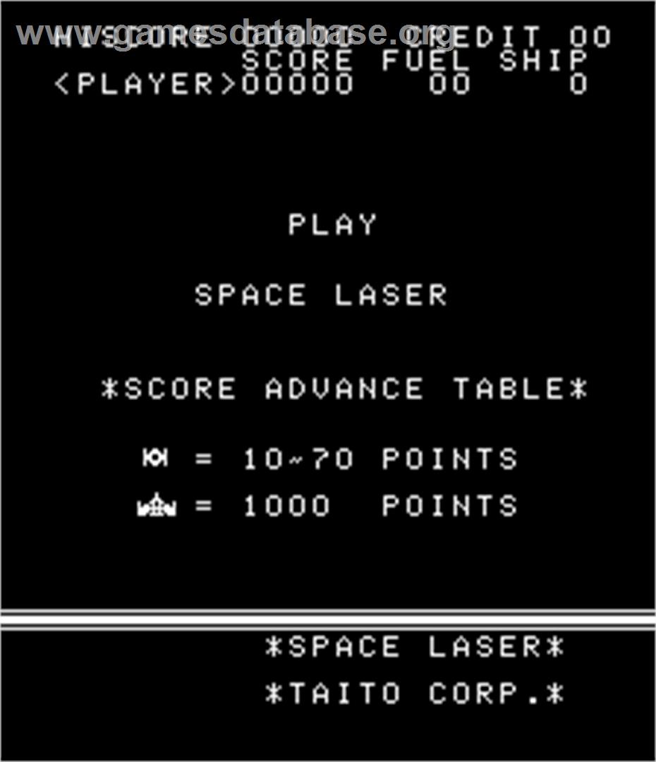 Space Laser - Arcade - Artwork - Title Screen