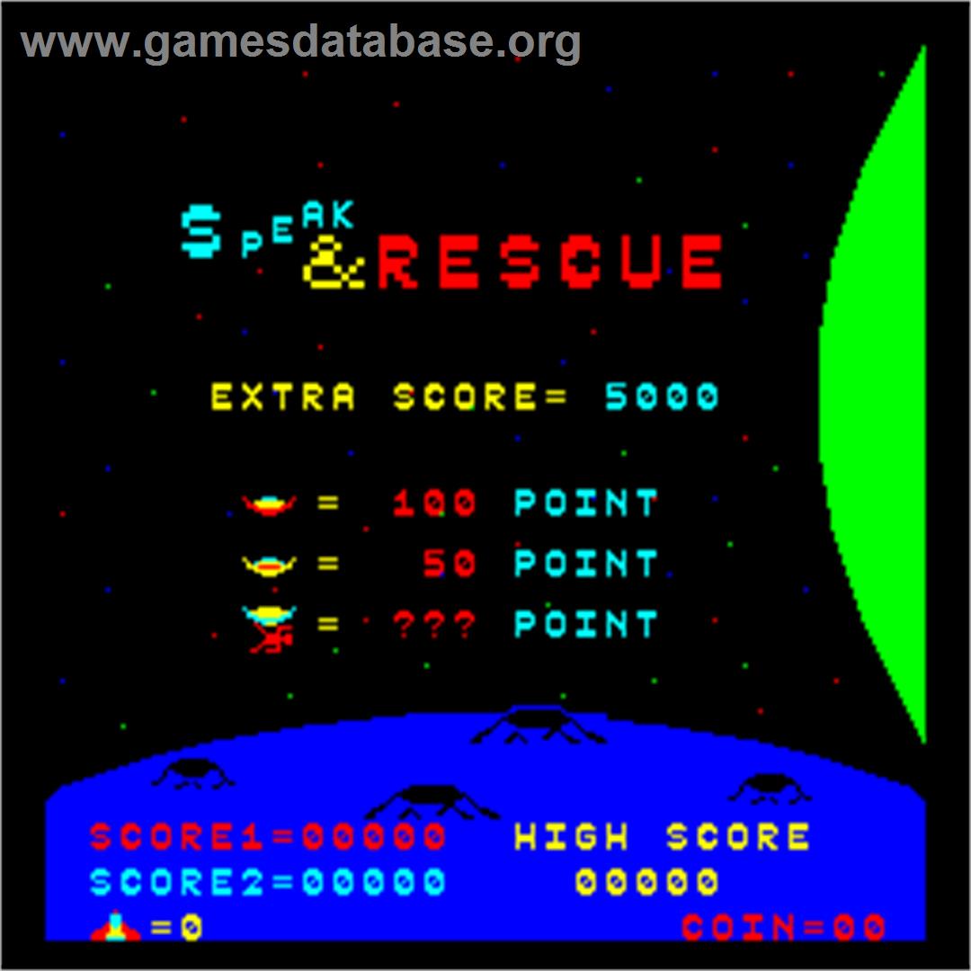 Speak & Rescue - Arcade - Artwork - Title Screen