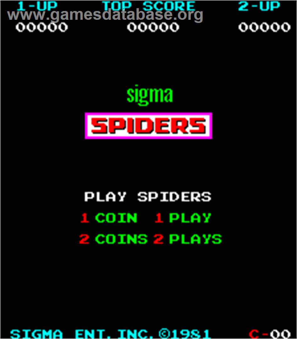 Spiders - Arcade - Artwork - Title Screen