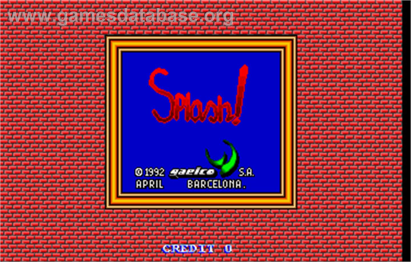 Splash! - Arcade - Artwork - Title Screen