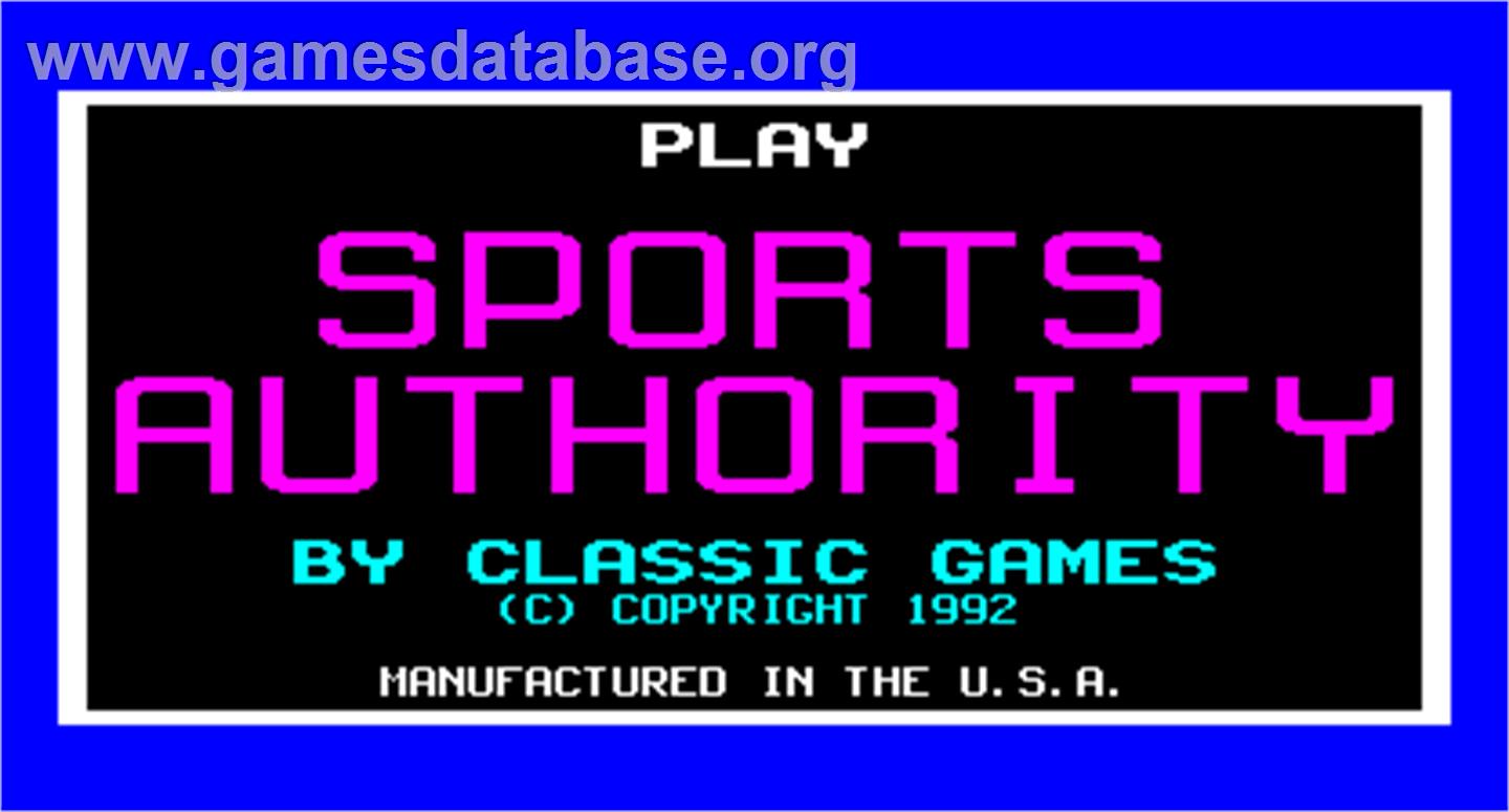 Sports Authority - Arcade - Artwork - Title Screen