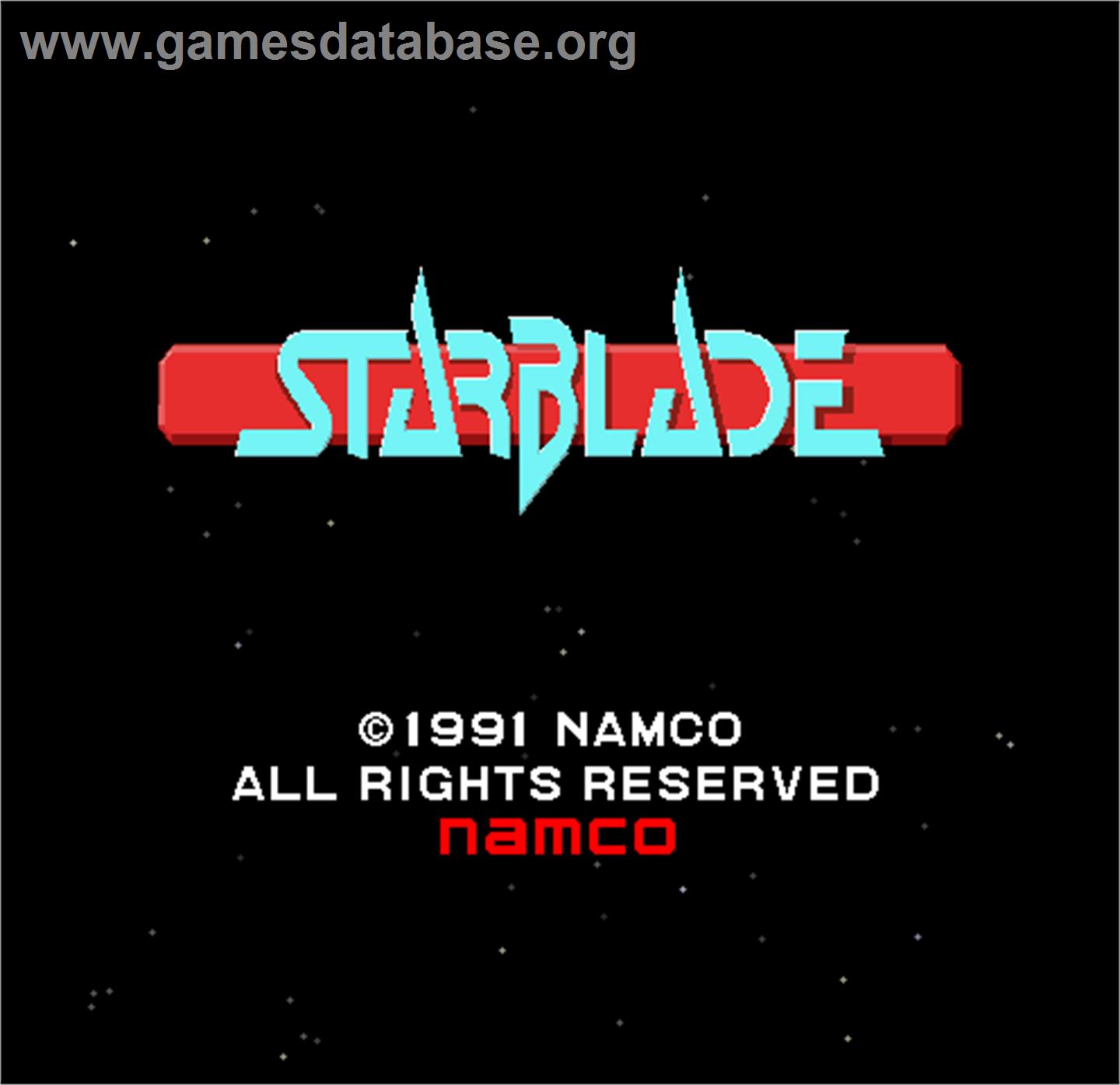 Starblade - Arcade - Artwork - Title Screen