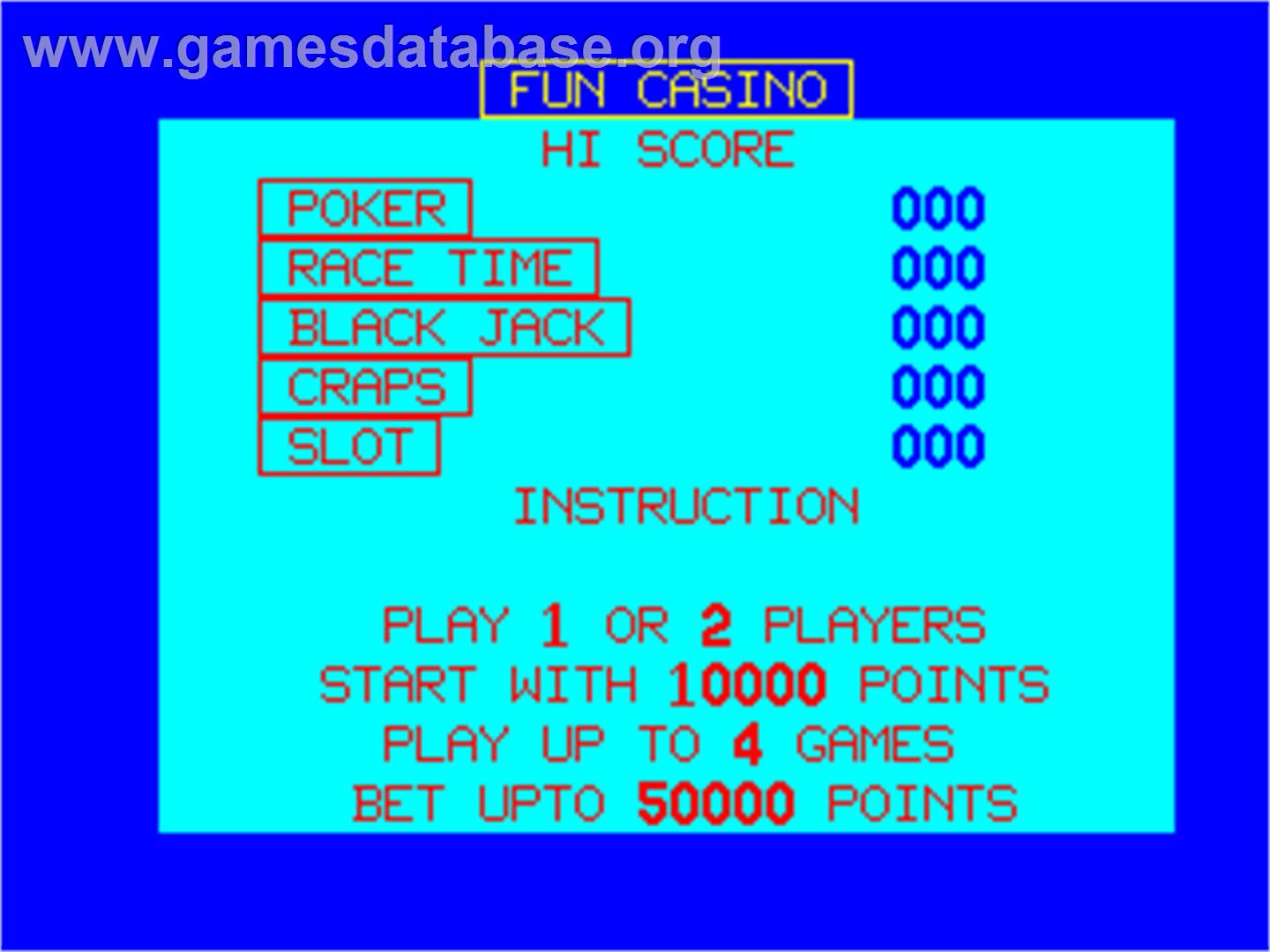 Status Fun Casino - Arcade - Artwork - Title Screen