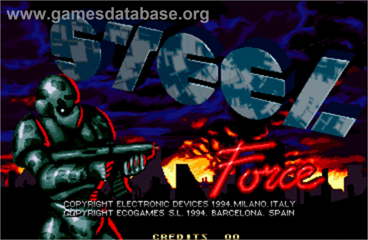 Steel Force - Arcade - Artwork - Title Screen