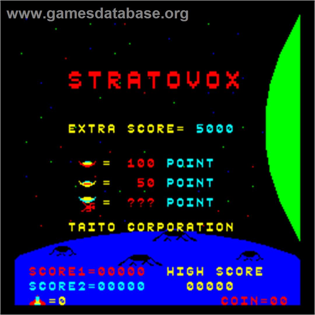 Stratovox - Arcade - Artwork - Title Screen