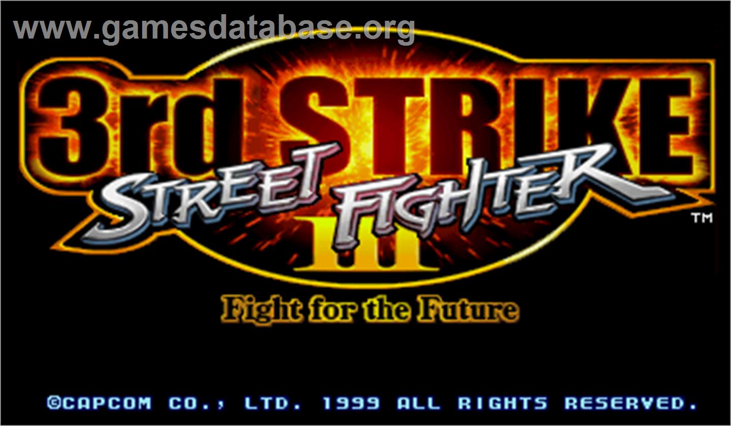 Street Fighter III 3rd Strike: Fight for the Future - Arcade - Artwork - Title Screen