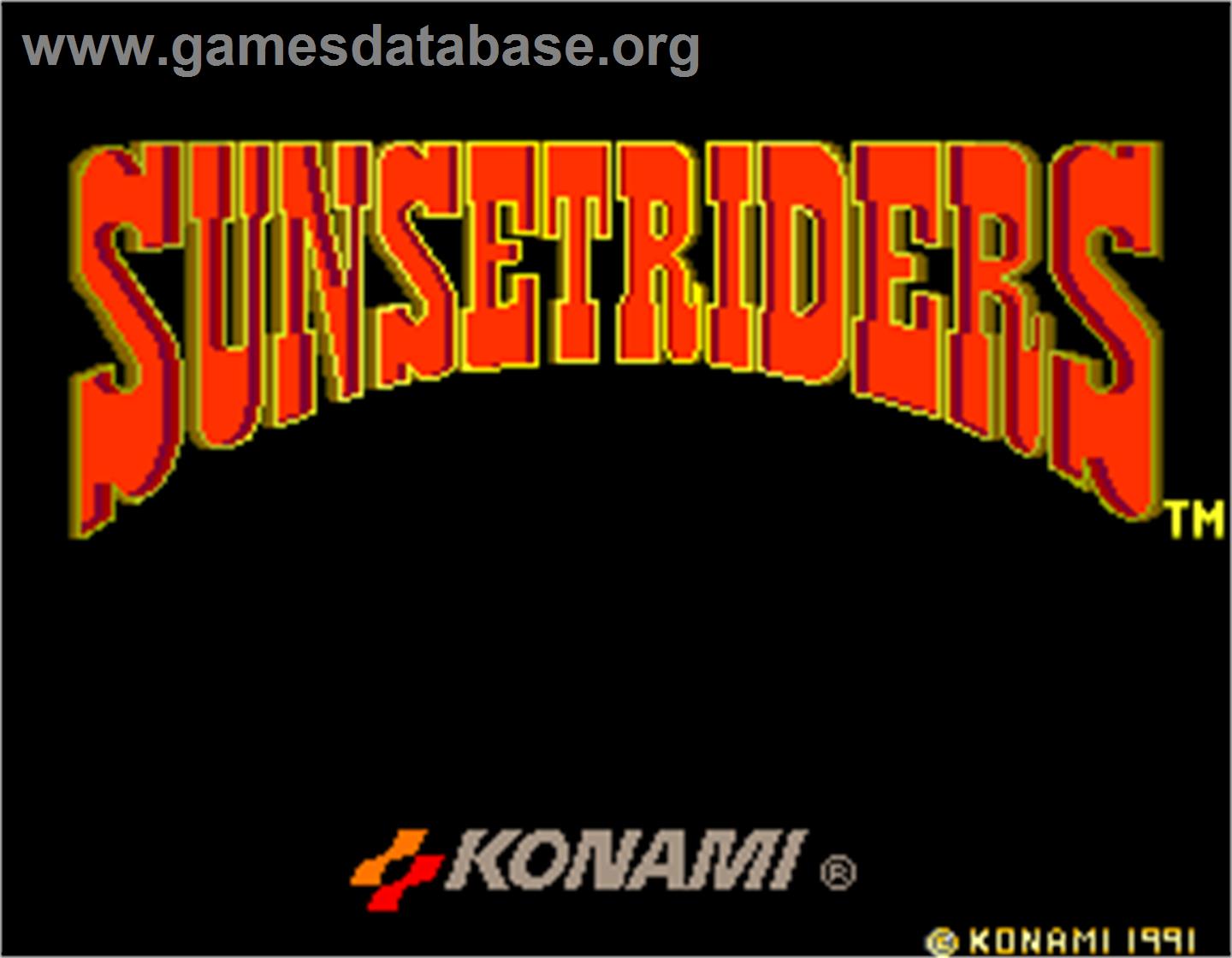 Sunset Riders - Arcade - Artwork - Title Screen