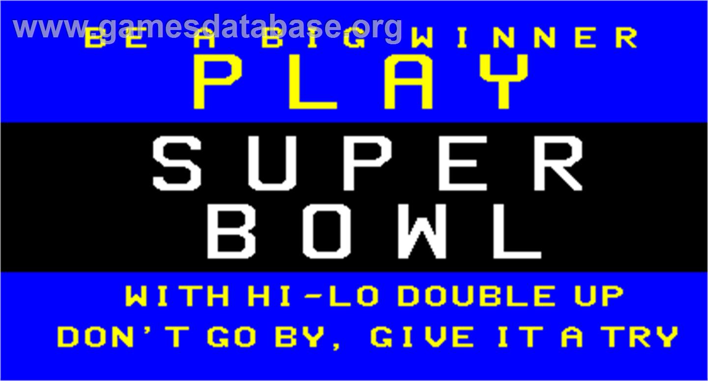 Super Bowl - Arcade - Artwork - Title Screen