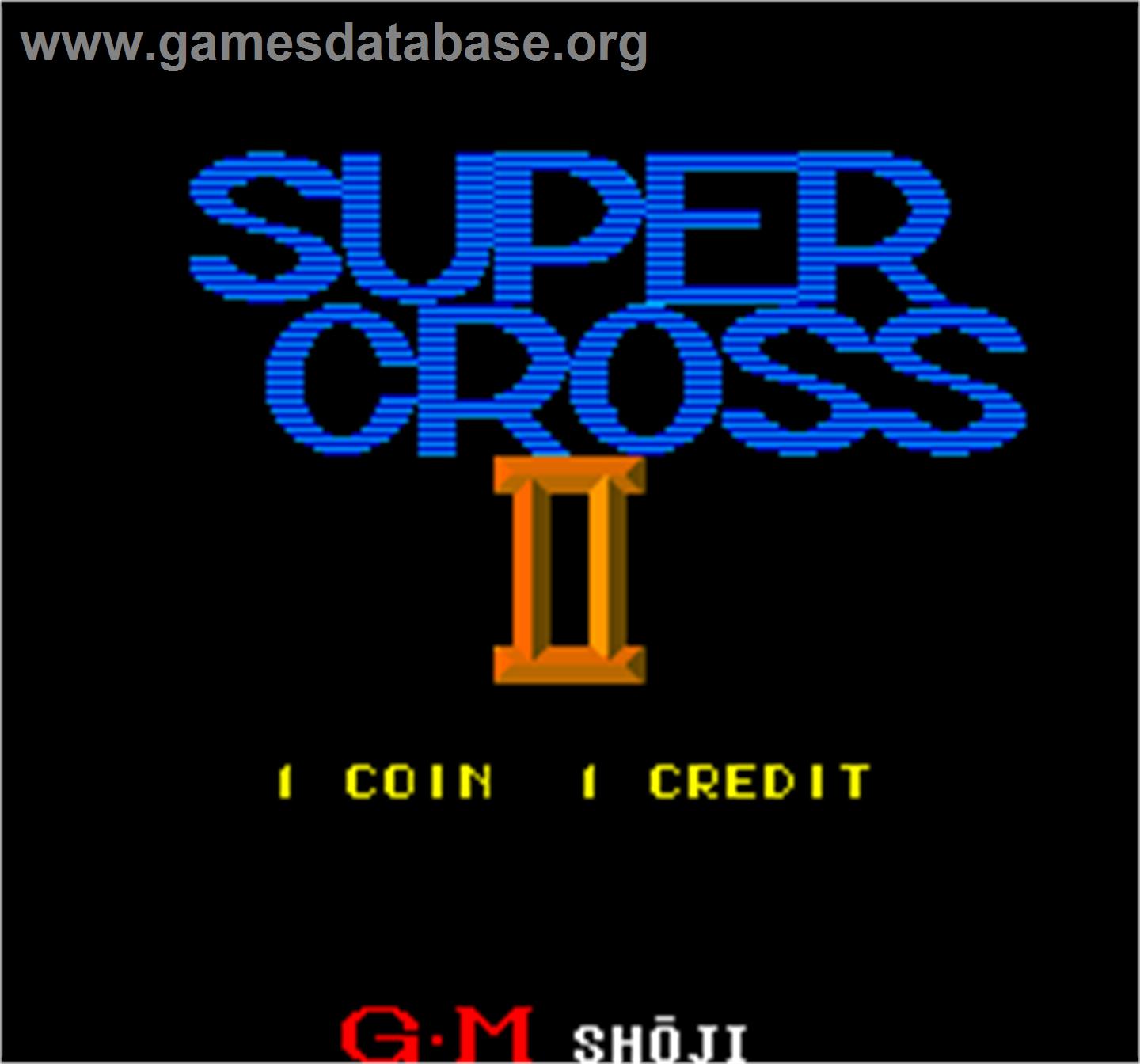 Super Cross II - Arcade - Artwork - Title Screen