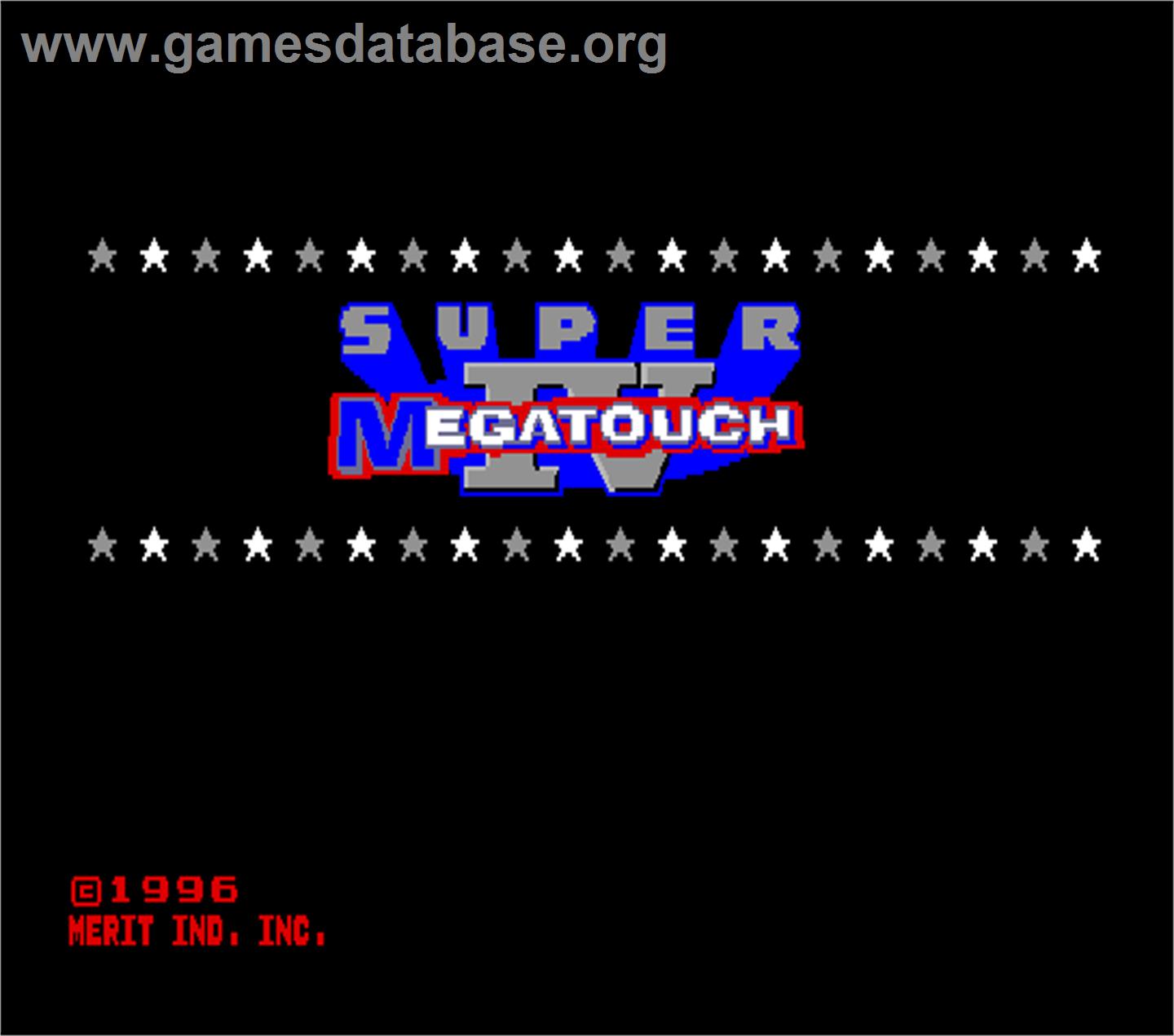 Super Megatouch IV - Arcade - Artwork - Title Screen