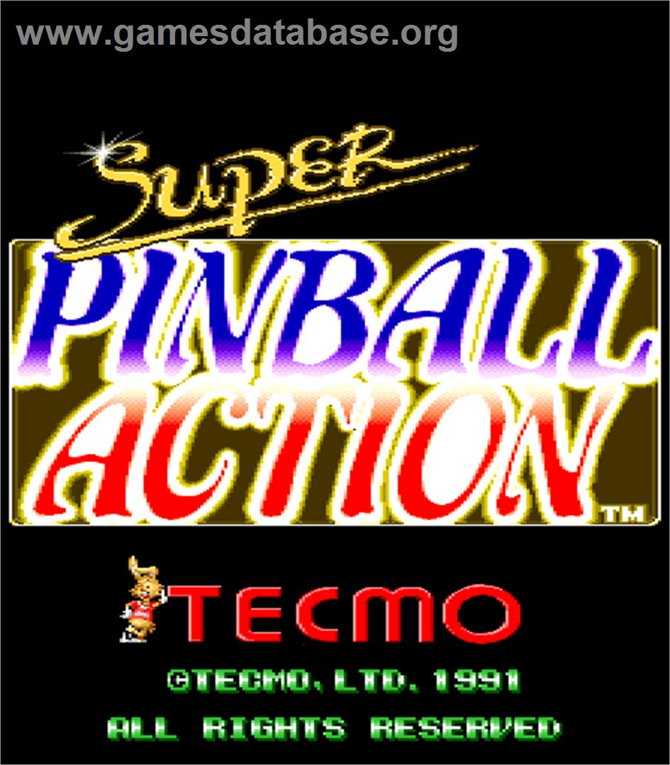 Super Pinball Action - Arcade - Artwork - Title Screen
