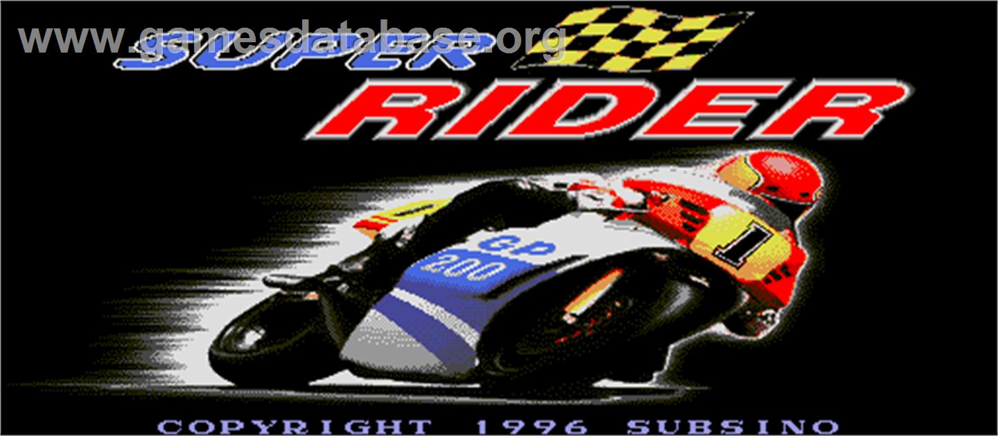 Super Rider - Arcade - Artwork - Title Screen