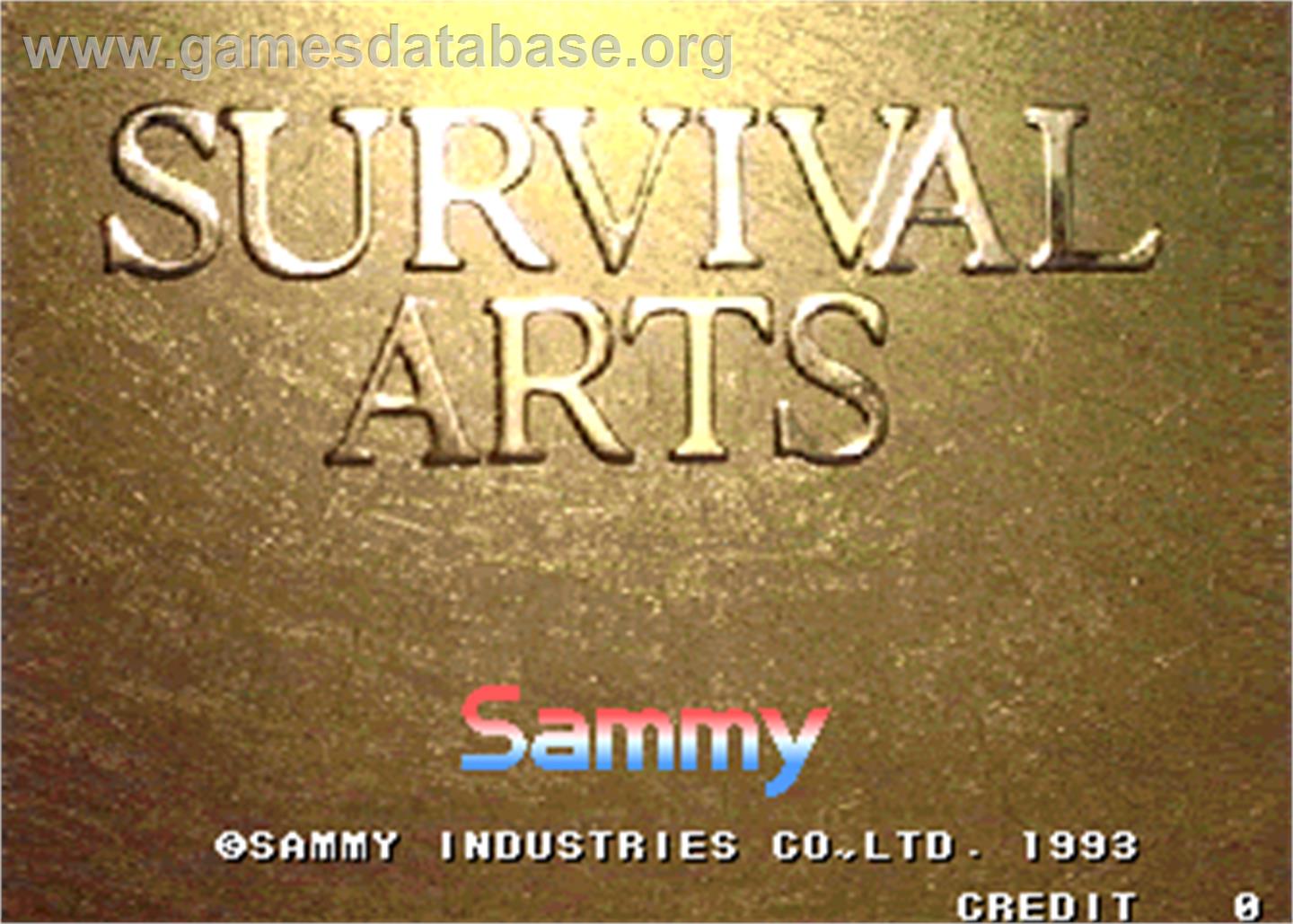 Survival Arts - Arcade - Artwork - Title Screen