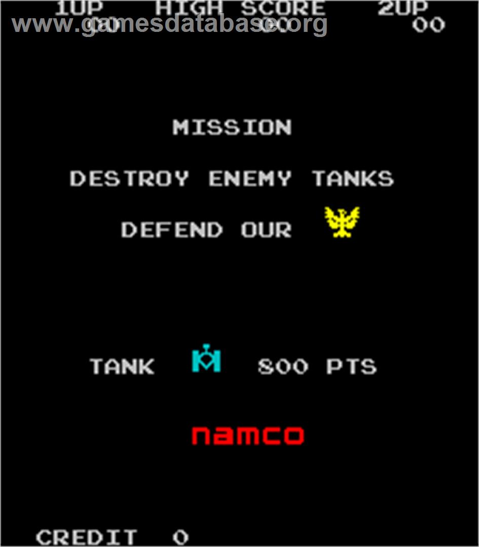 Tank Battalion - Arcade - Artwork - Title Screen