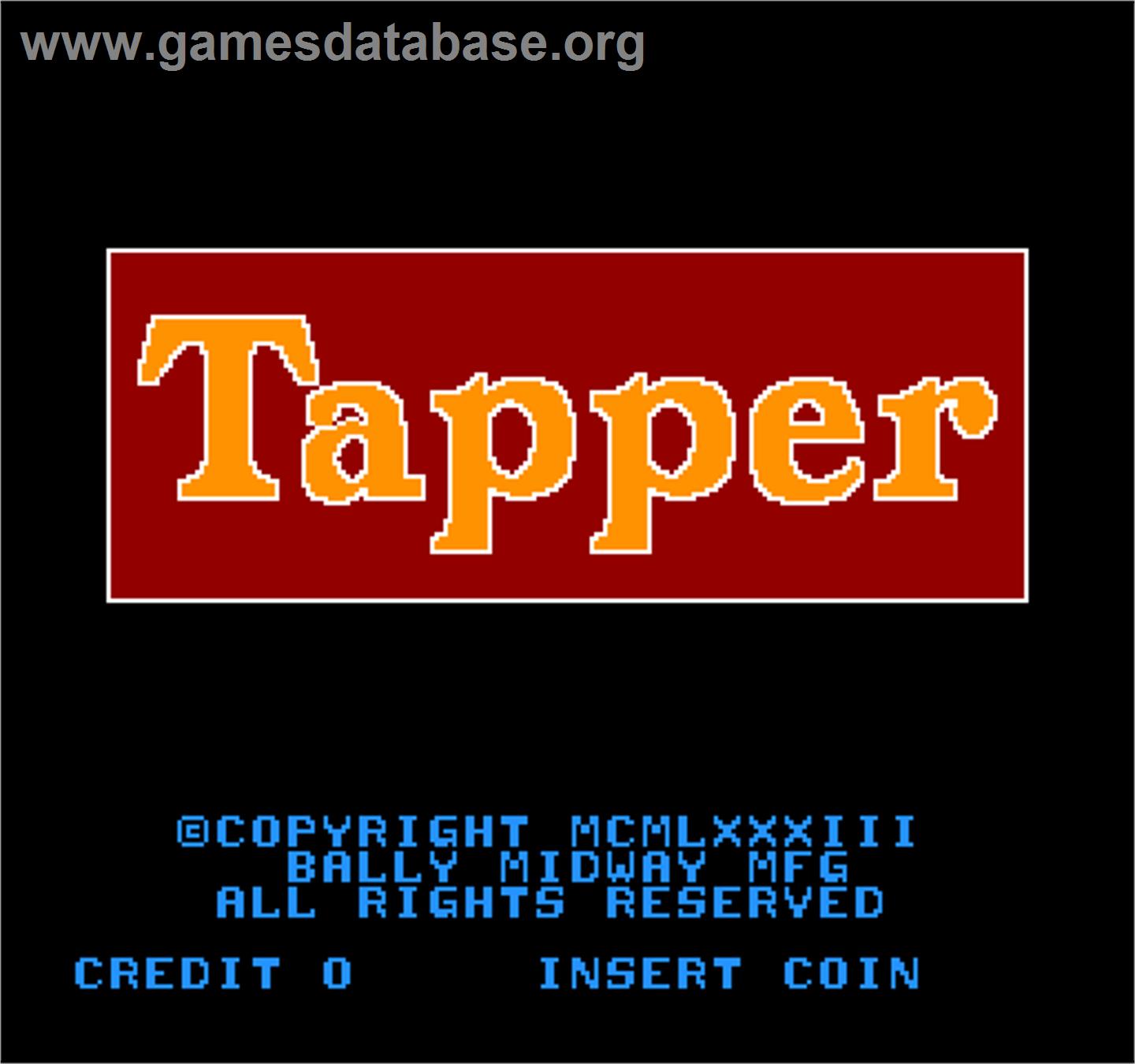 Tapper - Arcade - Artwork - Title Screen