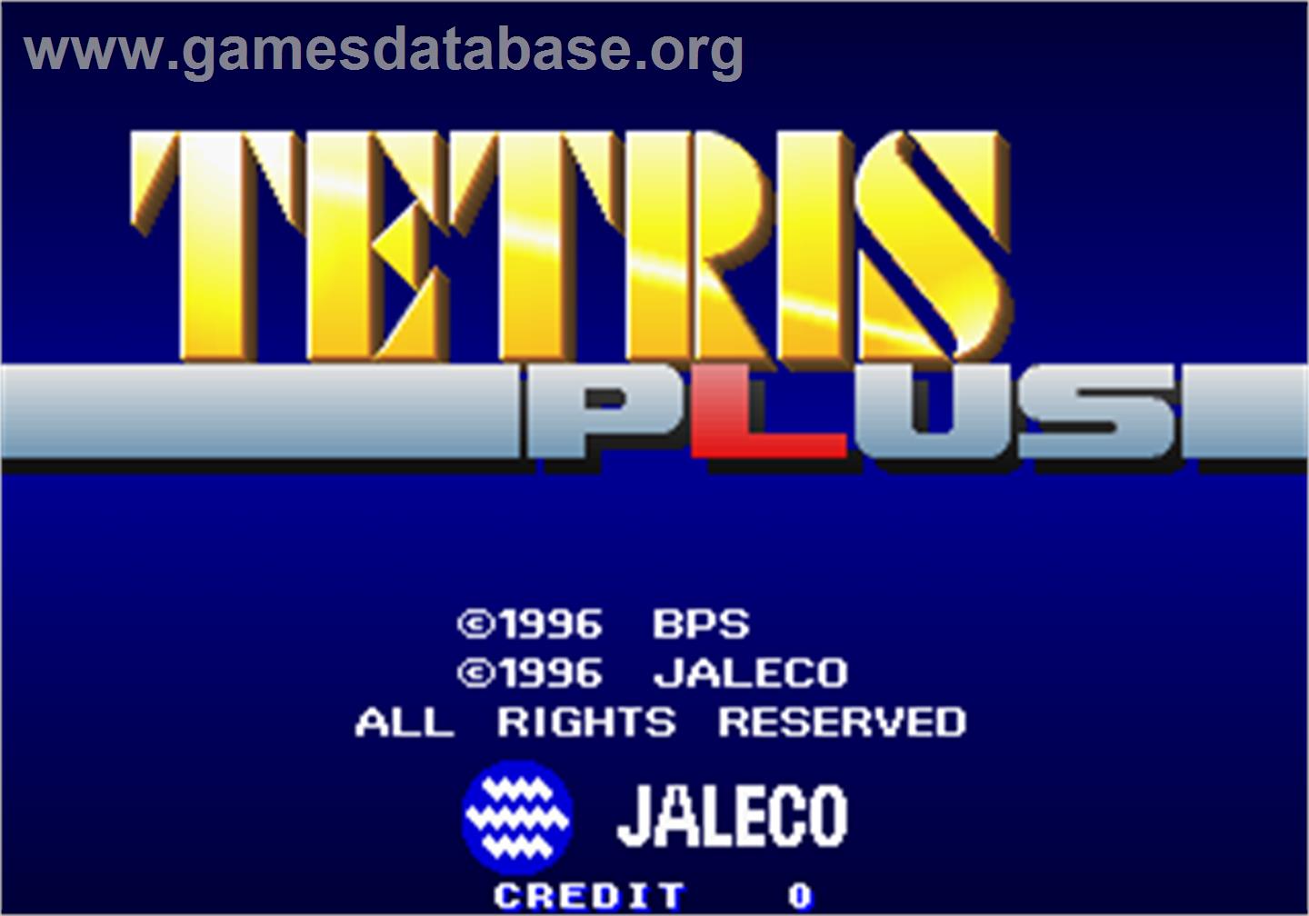 Tetris Plus - Arcade - Artwork - Title Screen
