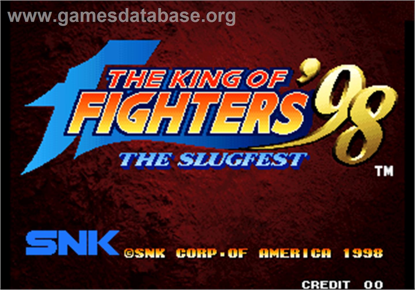 The King of Fighters '98 - The Slugfest / King of Fighters '98 - dream match never ends - Arcade - Artwork - Title Screen