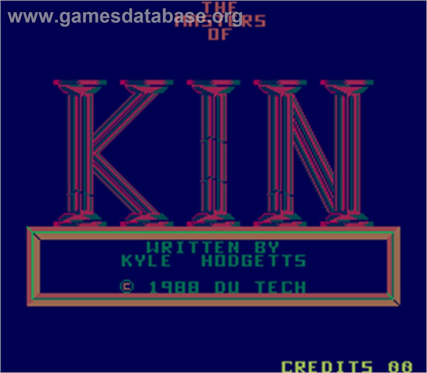 The Masters of Kin - Arcade - Artwork - Title Screen