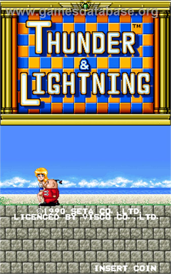 Thunder & Lightning - Arcade - Artwork - Title Screen