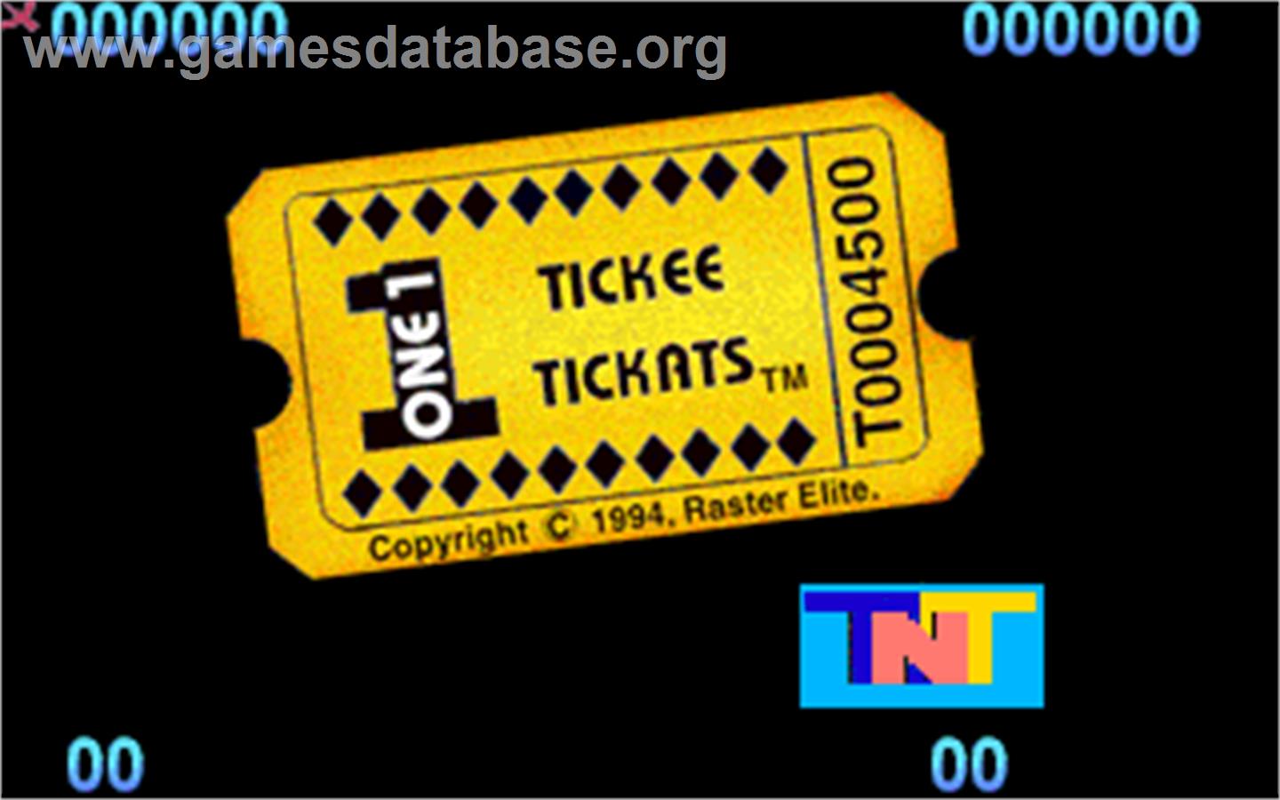 Tickee Tickats - Arcade - Artwork - Title Screen