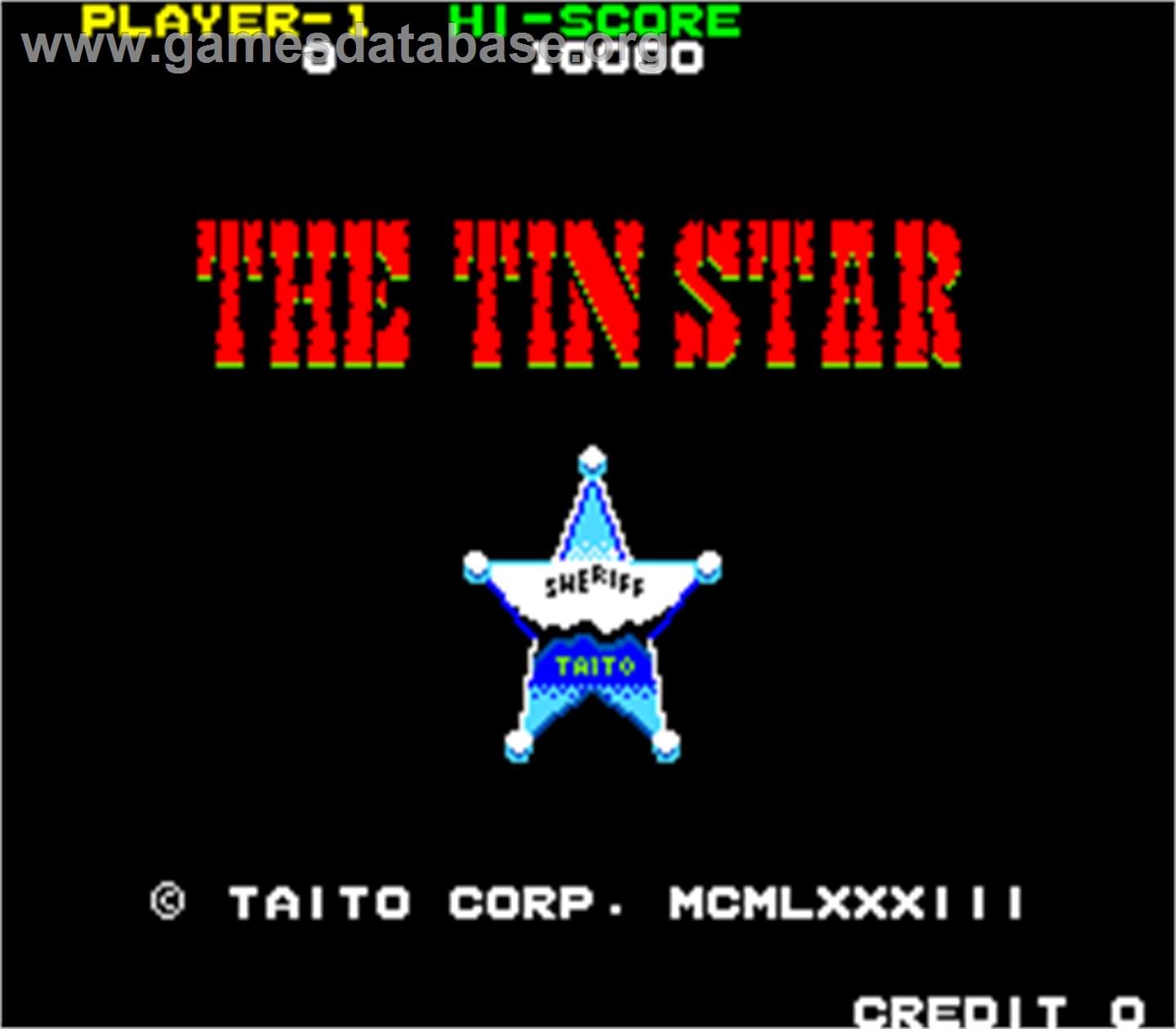 Tin Star, The - Arcade - Artwork - Title Screen