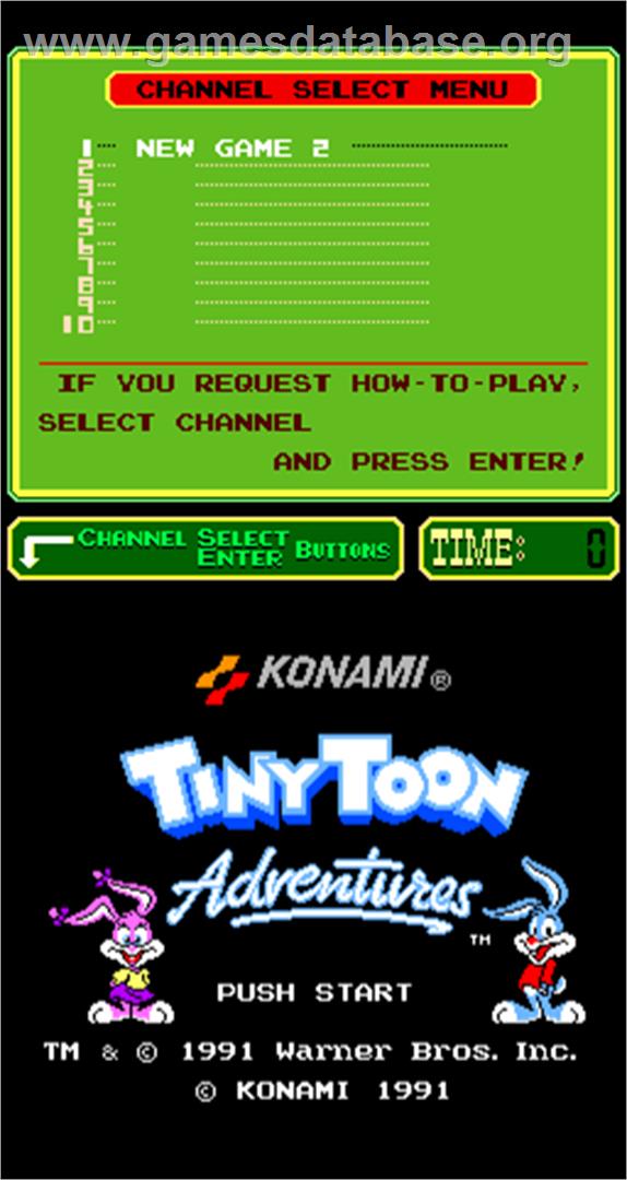 Tiny Toon Adventures - Arcade - Artwork - Title Screen