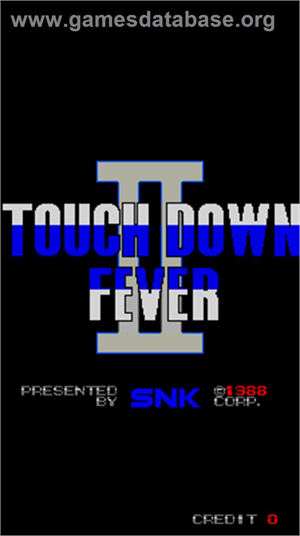 TouchDown Fever 2 - Arcade - Artwork - Title Screen