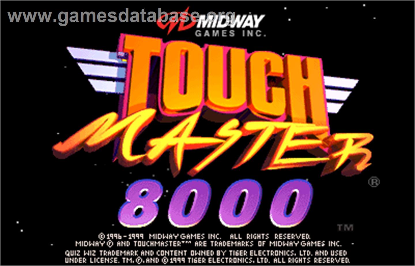 Touchmaster 8000 - Arcade - Artwork - Title Screen