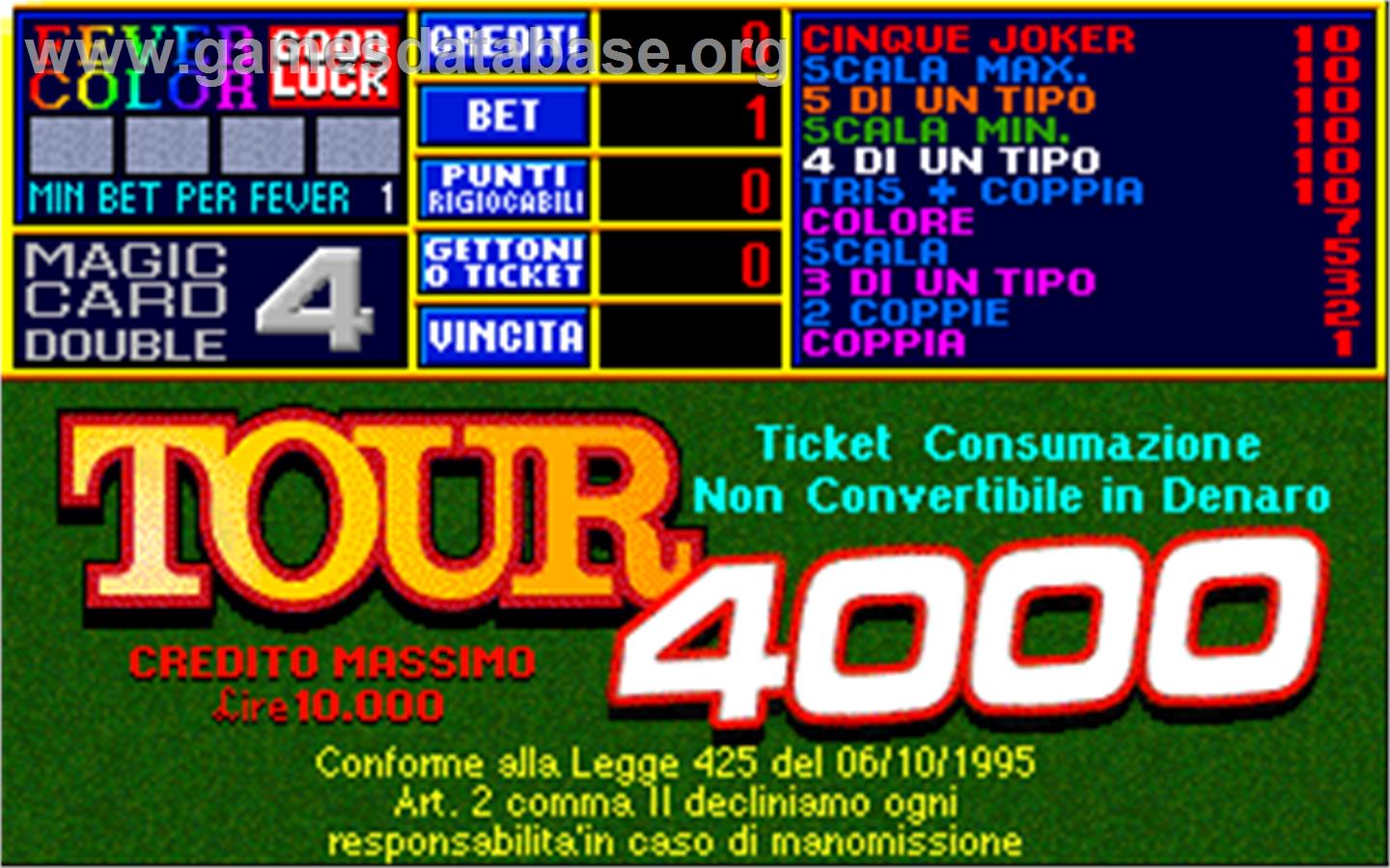 Tour 4000 - Arcade - Artwork - Title Screen