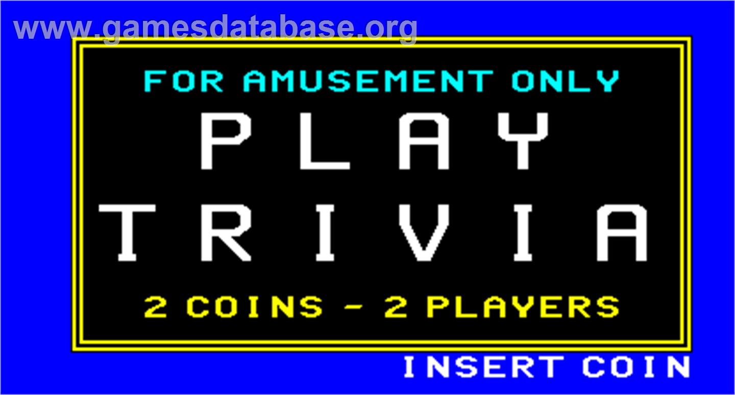 Trivia - Arcade - Artwork - Title Screen