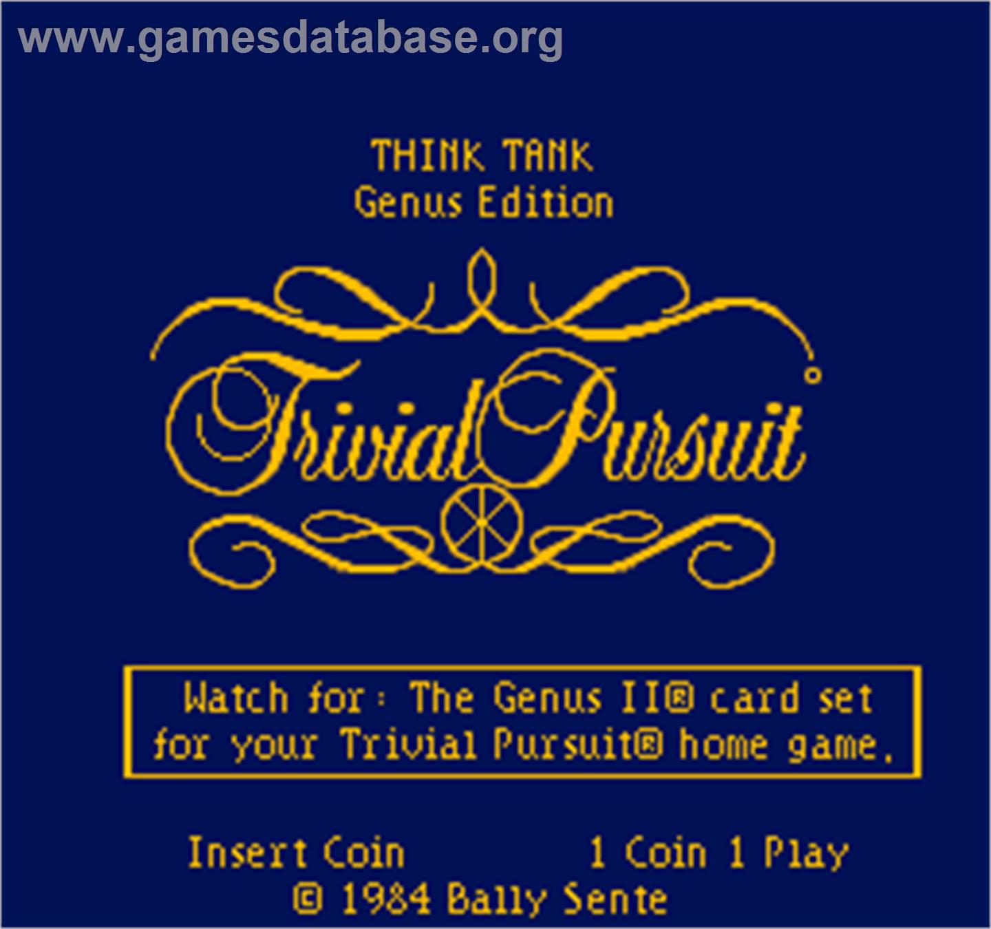 Trivial Pursuit - Arcade - Artwork - Title Screen