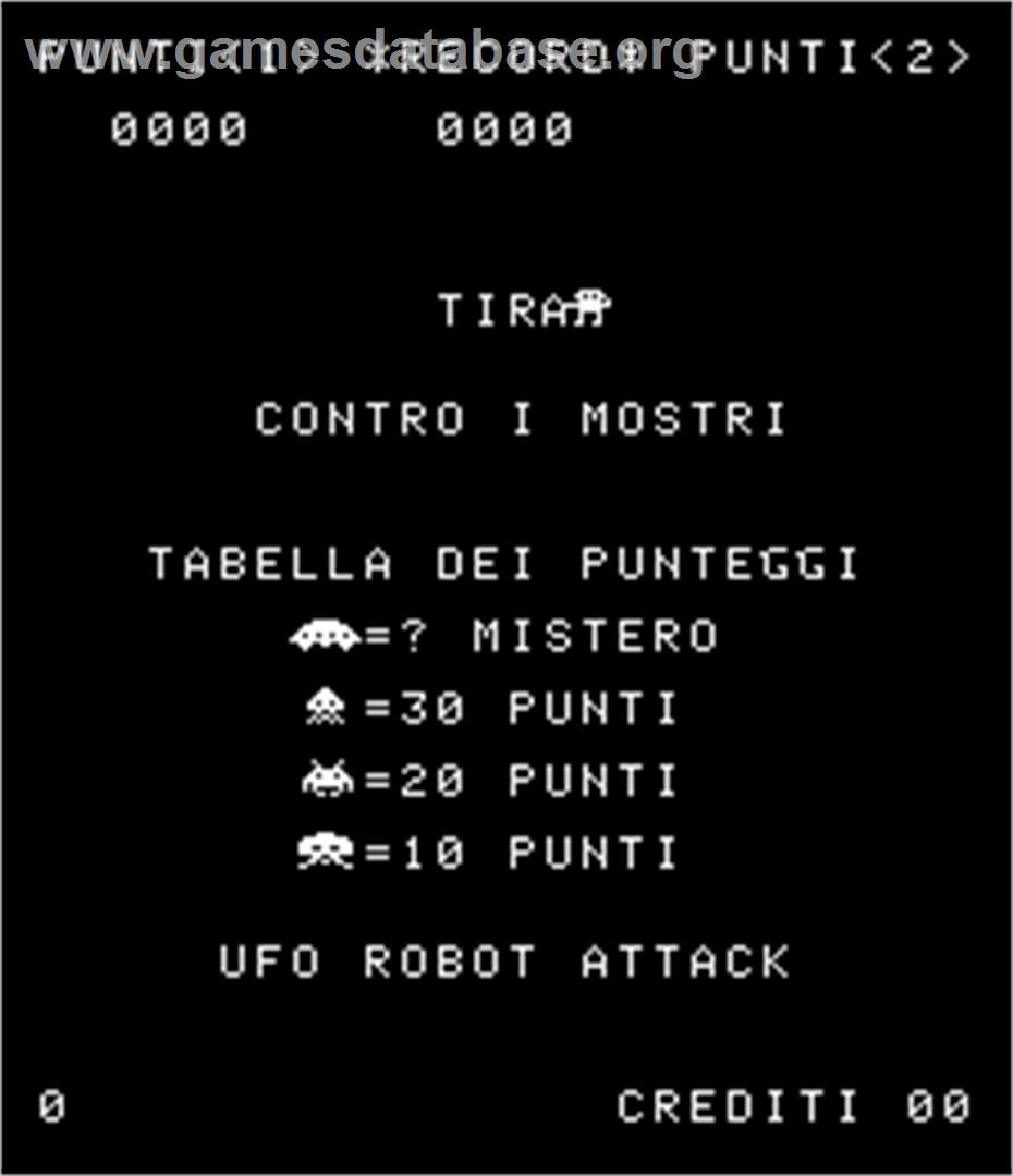 UFO Robot Attack - Arcade - Artwork - Title Screen