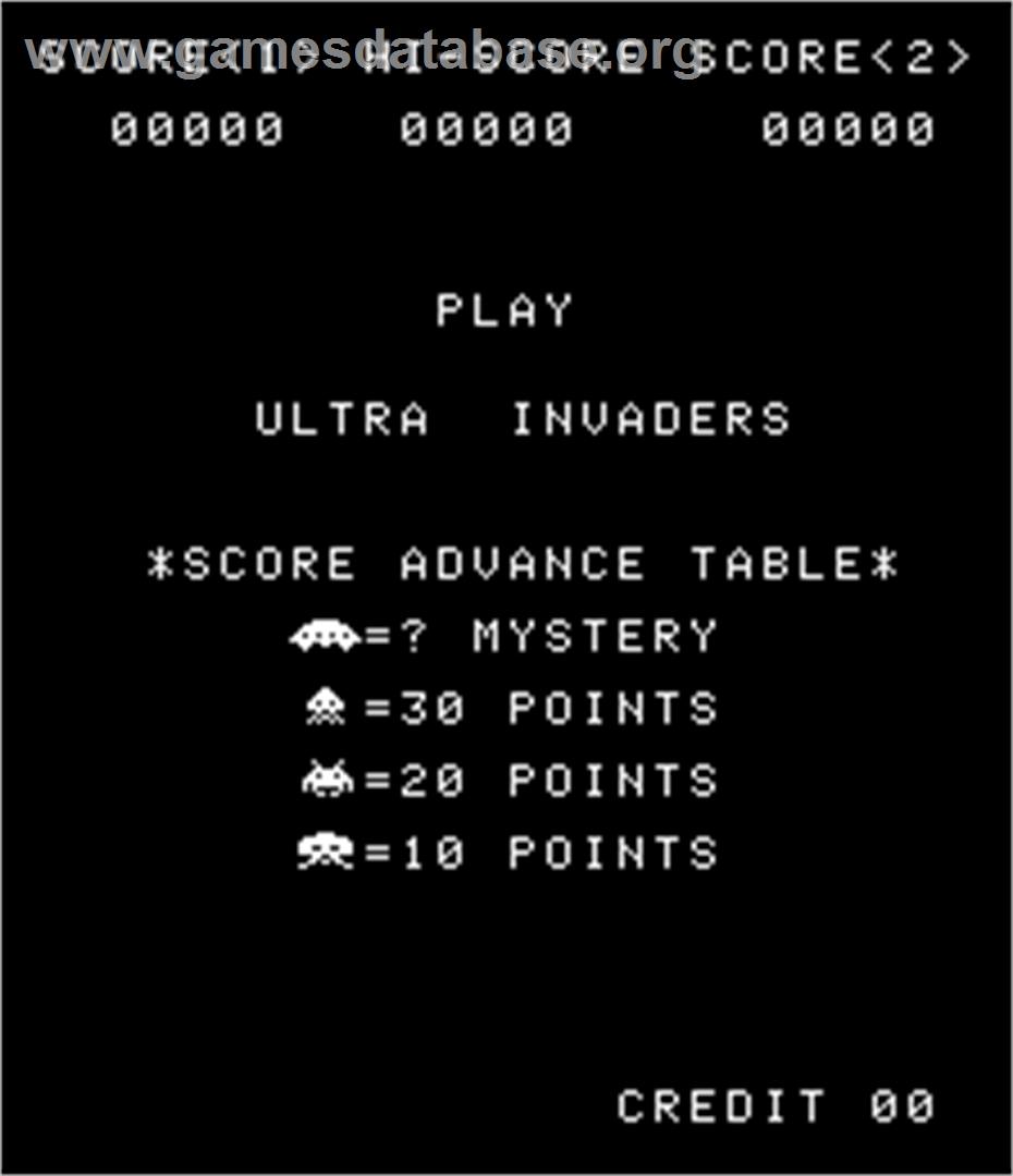 Ultra Invaders - Arcade - Artwork - Title Screen
