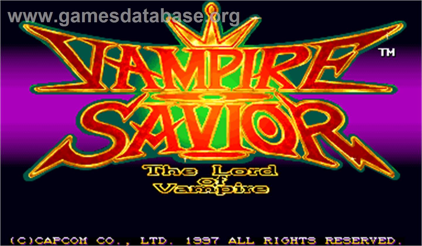 Vampire Savior: The Lord of Vampire - Arcade - Artwork - Title Screen