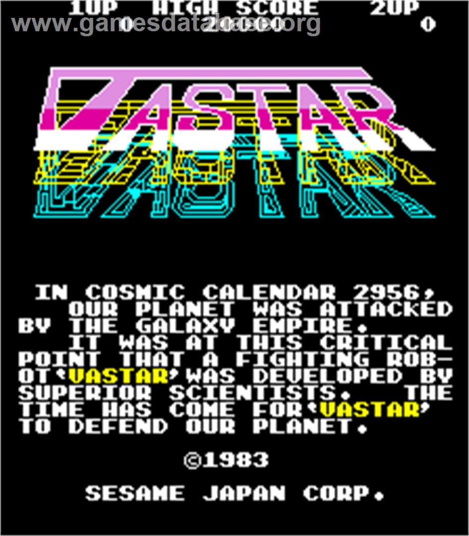 Vastar - Arcade - Artwork - Title Screen