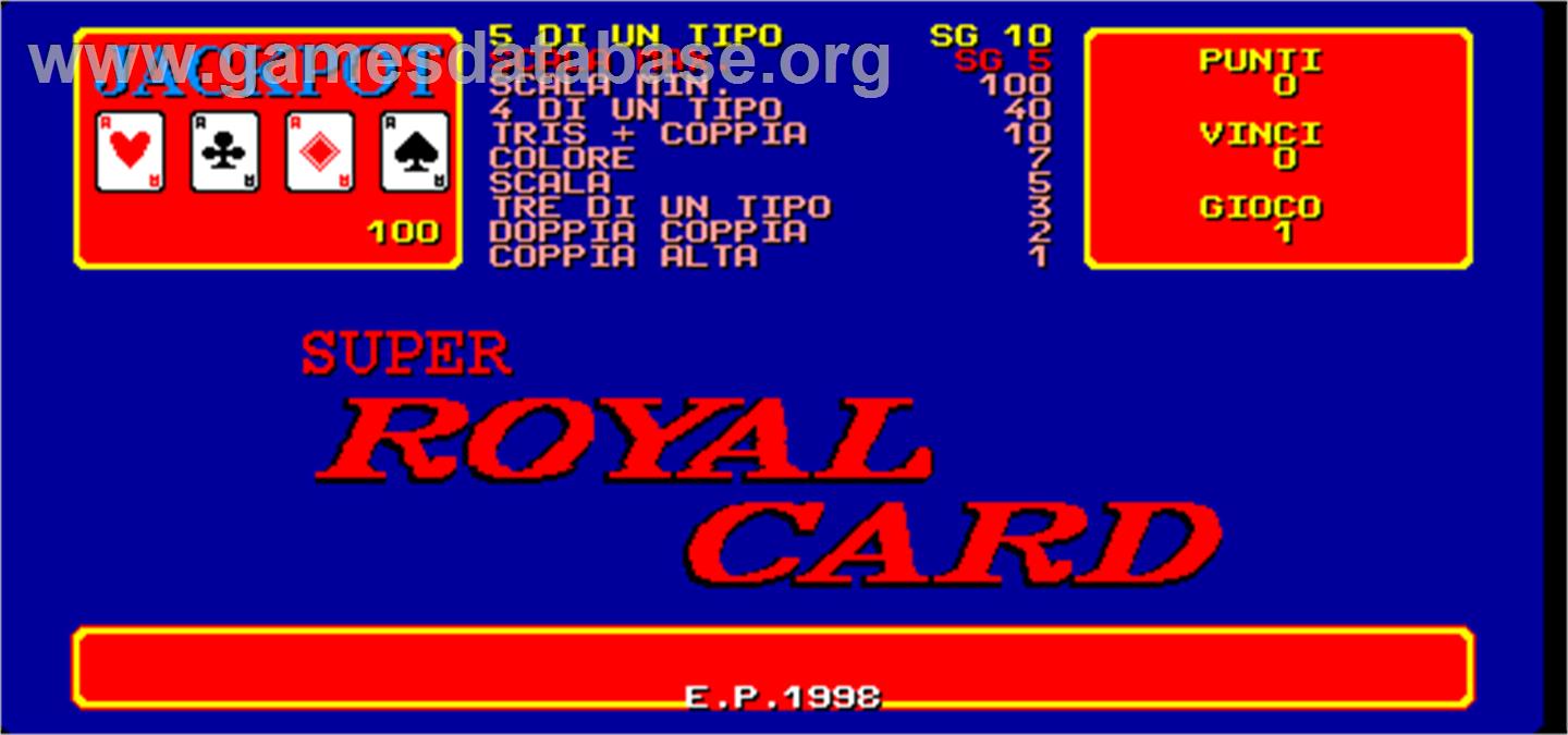 Video Carnival 1999 / Super Royal Card - Arcade - Artwork - Title Screen