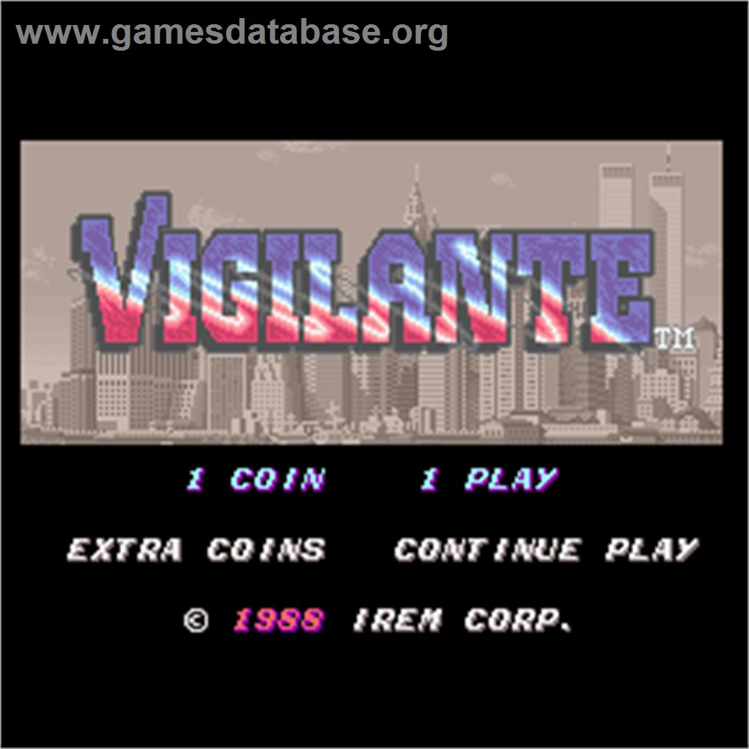 Vigilante - Arcade - Artwork - Title Screen