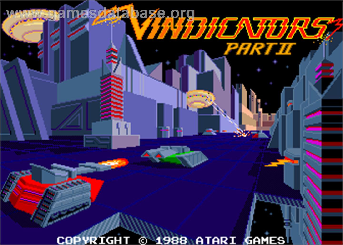 Vindicators Part II - Arcade - Artwork - Title Screen