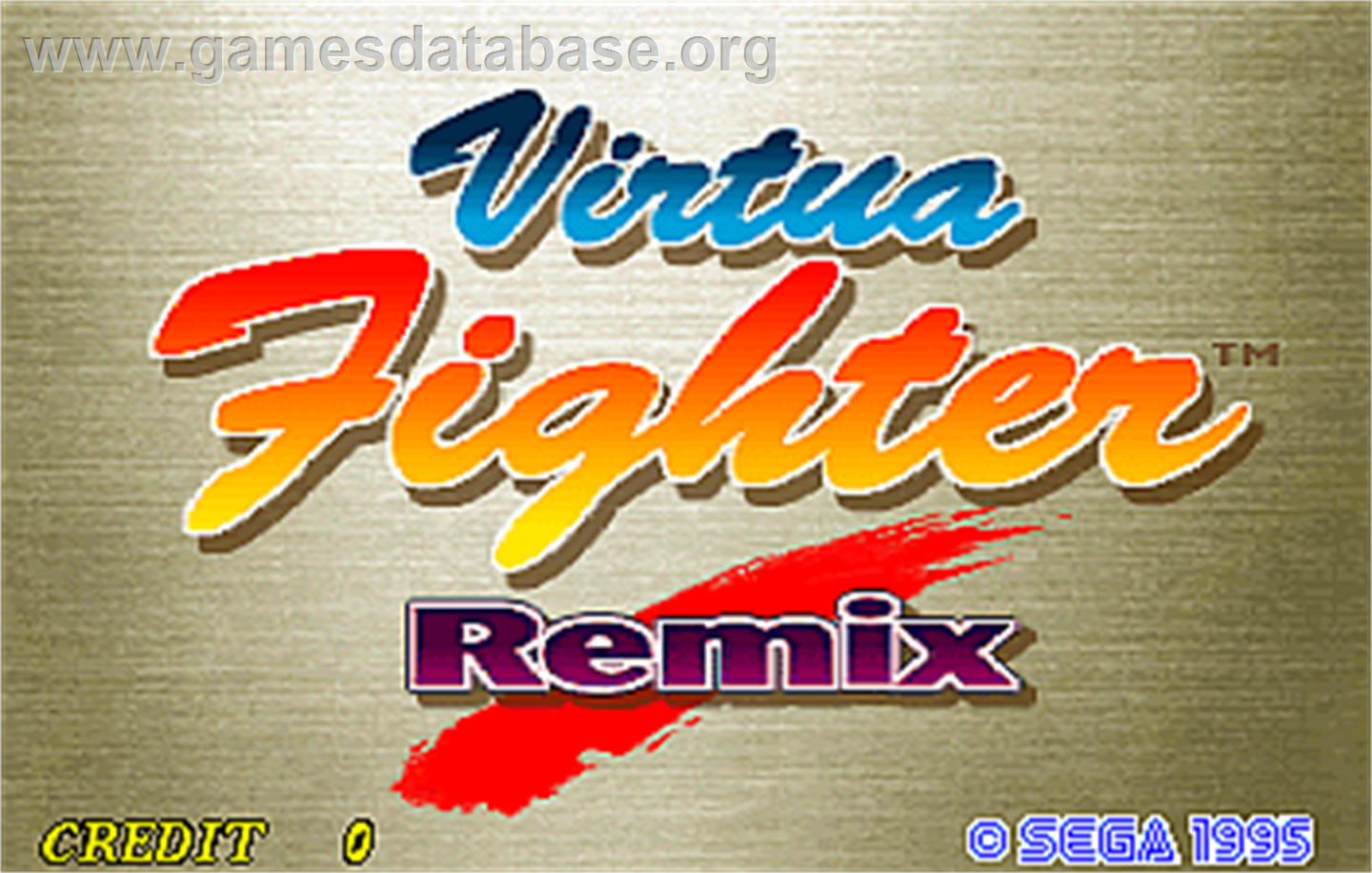 Virtua Fighter Remix - Arcade - Artwork - Title Screen