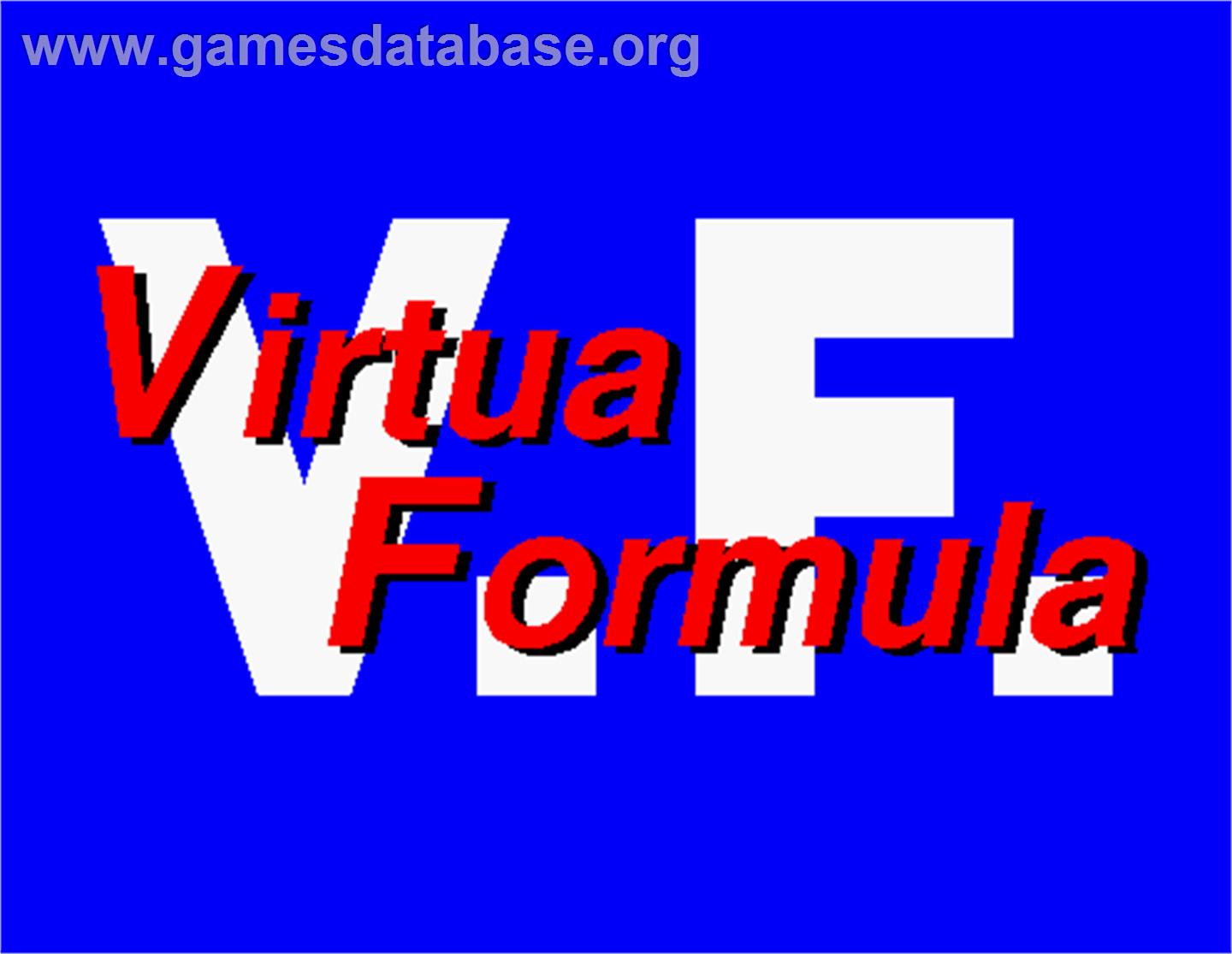 Virtua Formula - Arcade - Artwork - Title Screen