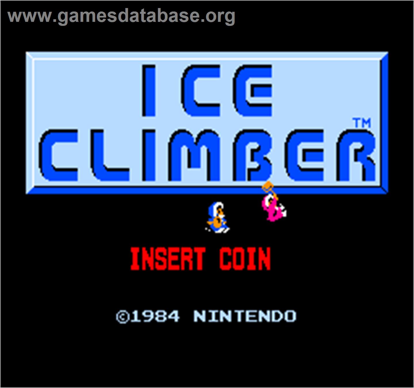 Vs. Ice Climber - Arcade - Artwork - Title Screen